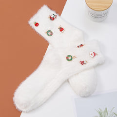 Cozy Christmas Fuzzy Socks Women's Stockings