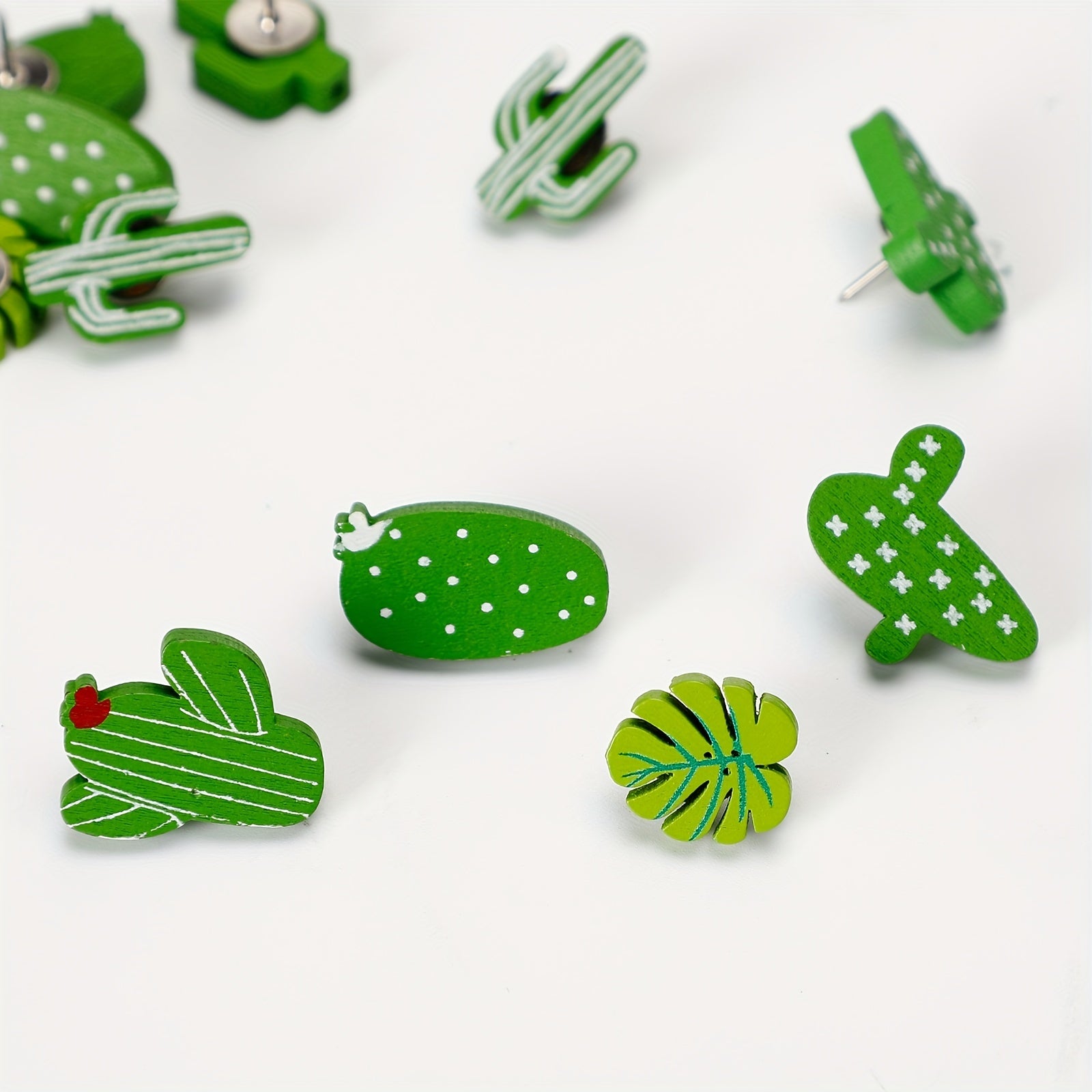 40pcs Cactus Push Pins Cactus Thumb Tacks Decorative Flower Cork Board Tacks
