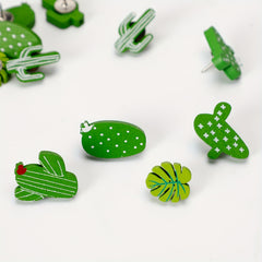 40pcs Cactus Push Pins Cactus Thumb Tacks Decorative Flower Cork Board Tacks