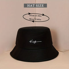 Solid King Embroidered Bucket Hat