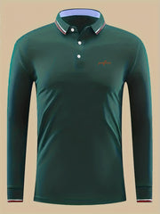 Men's Stylish Letter Print Polo Shirt