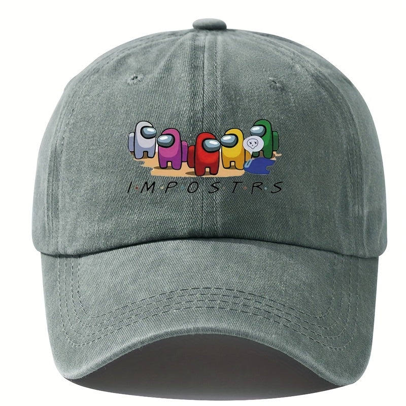 Cartoon Print Baseball Cap Outdoor Sun Hat For Men And Women