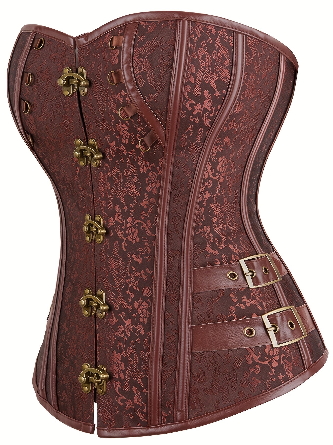 Gothic Corset Women's Plus Jacquard Overbust