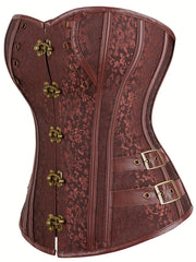 Gothic Corset Women's Plus Jacquard Overbust