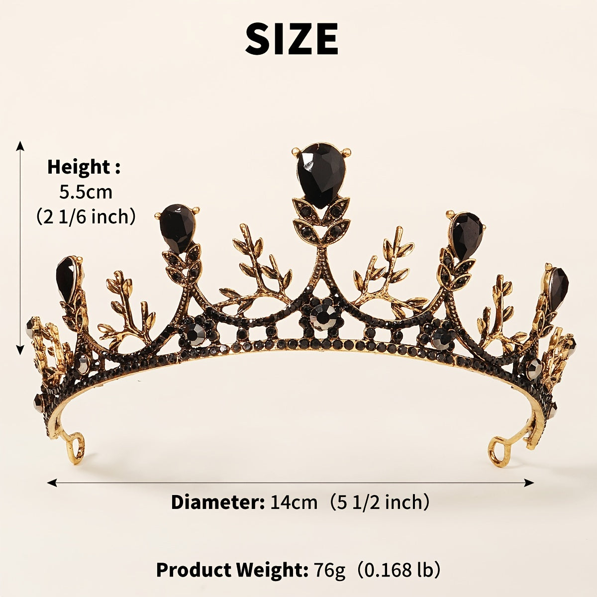 Prom Crystal Crown Headband Vintage Bride Hair Accessories