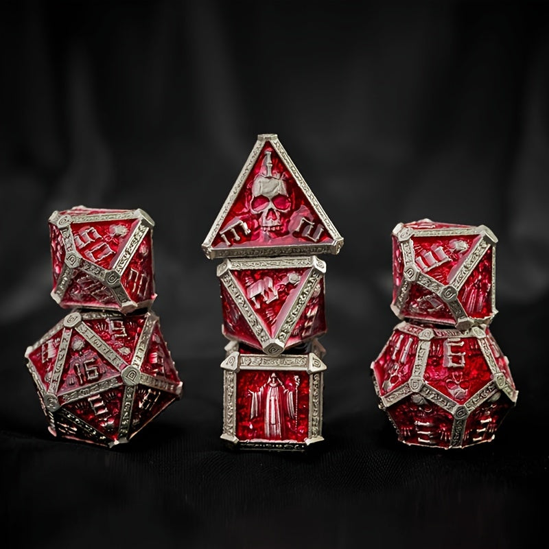 7pcs Metal Wizard Polyhedral Dices Set for RPG Board Game