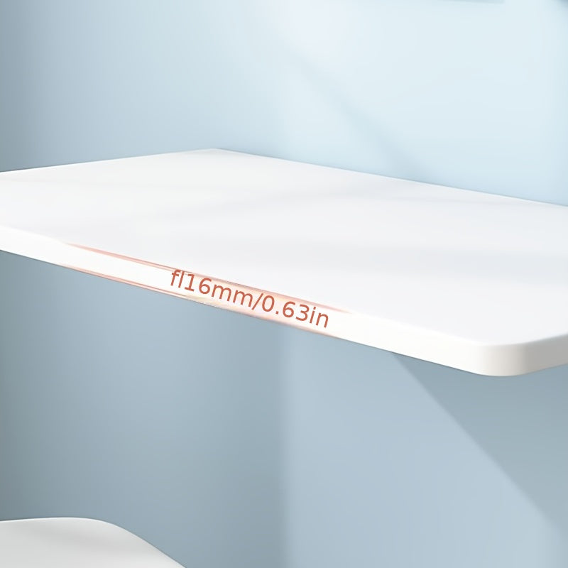 Wall Mounted Floating Folding Table Wooden Bedside Table