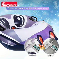 Inflatable Snow Tube Owl Pattern 47inch Coldproof Thick PVC Material