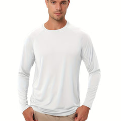 Men's UPF 50 Sun Protection Shirt Active Quick Dry Long Sleeve Rash Guard