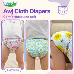 Kawaii Flowers Infant Cloth Diapers Leak Proof Diaper Pants
