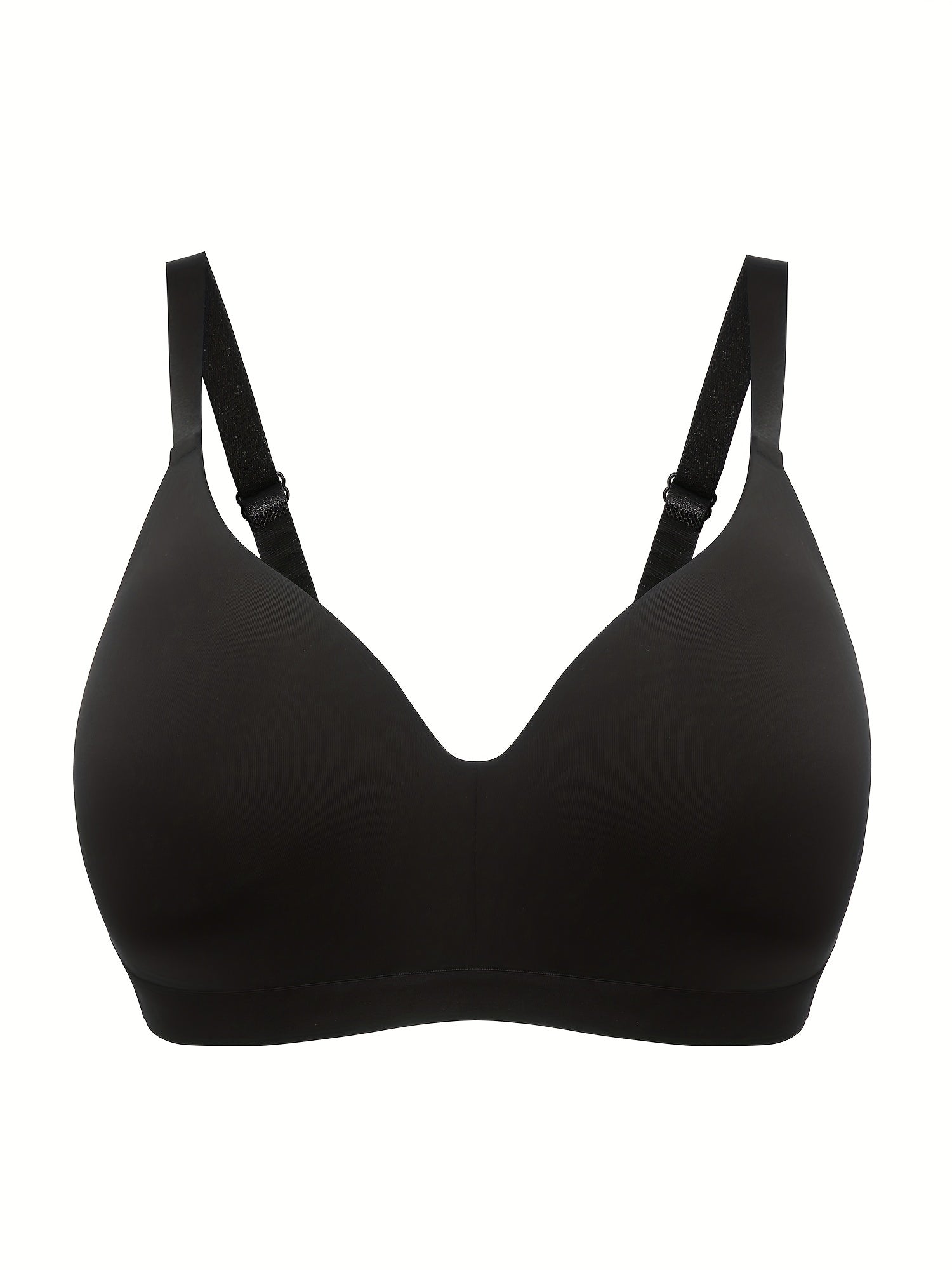 Women's Plus Size Wireless Padded T-shirt Bra - Adjustable Strap