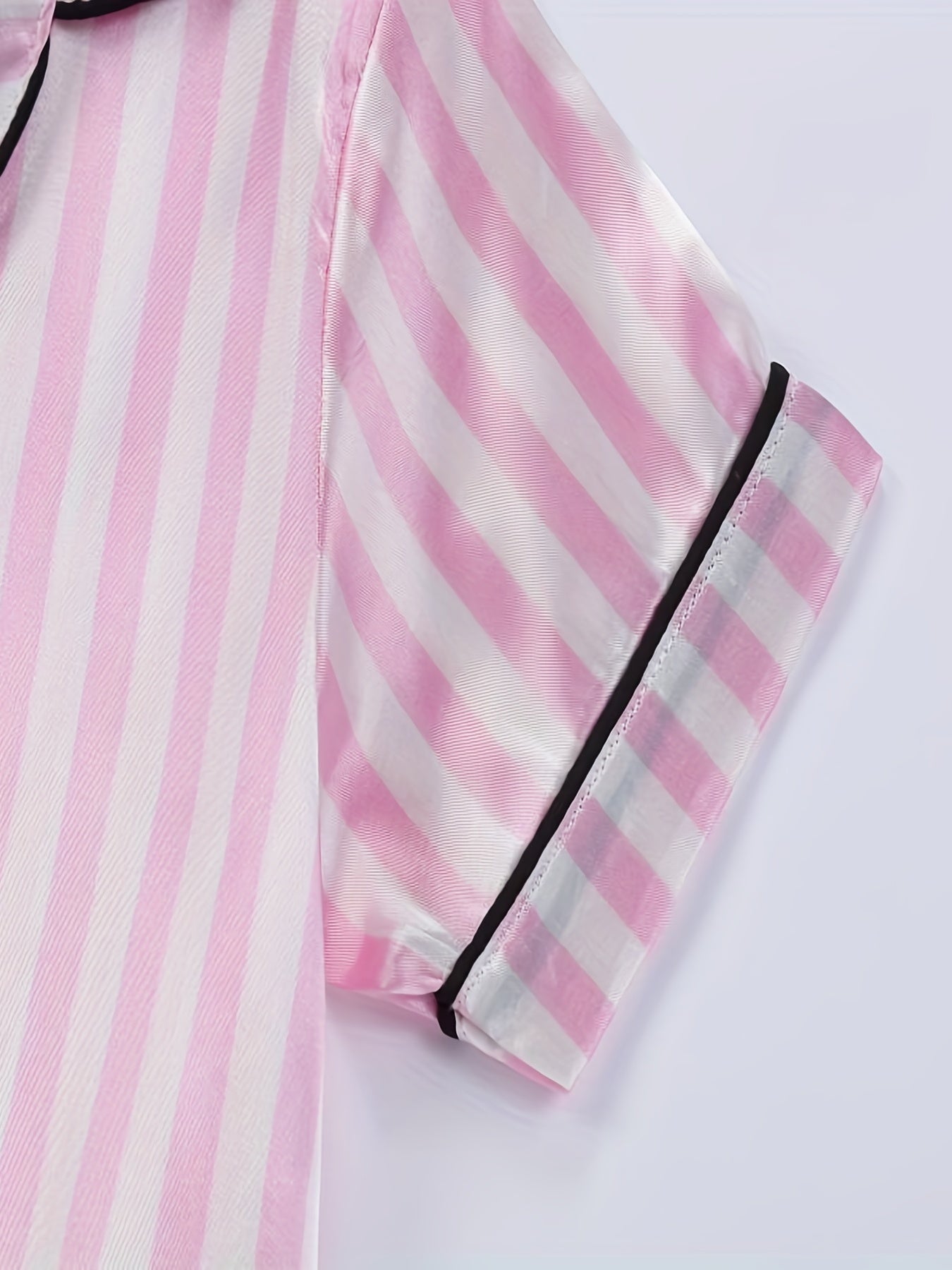 Girls Stripes Print Pajamas Set for Summer