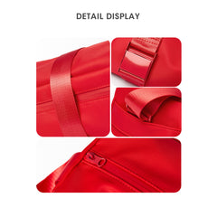 Red Shoulder Crossbody Bag Large Capacity Casual Sports Bag