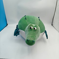 Chubby Green Crocodile Plush Toy with Drum Belly Soft Stuffed Animal S