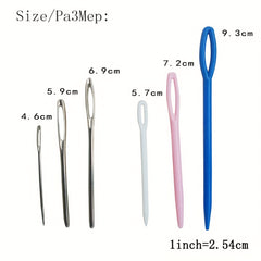 26pcs Plastic Hand Sewing Needles Knitting Tools Large Eye Embroidery Needles