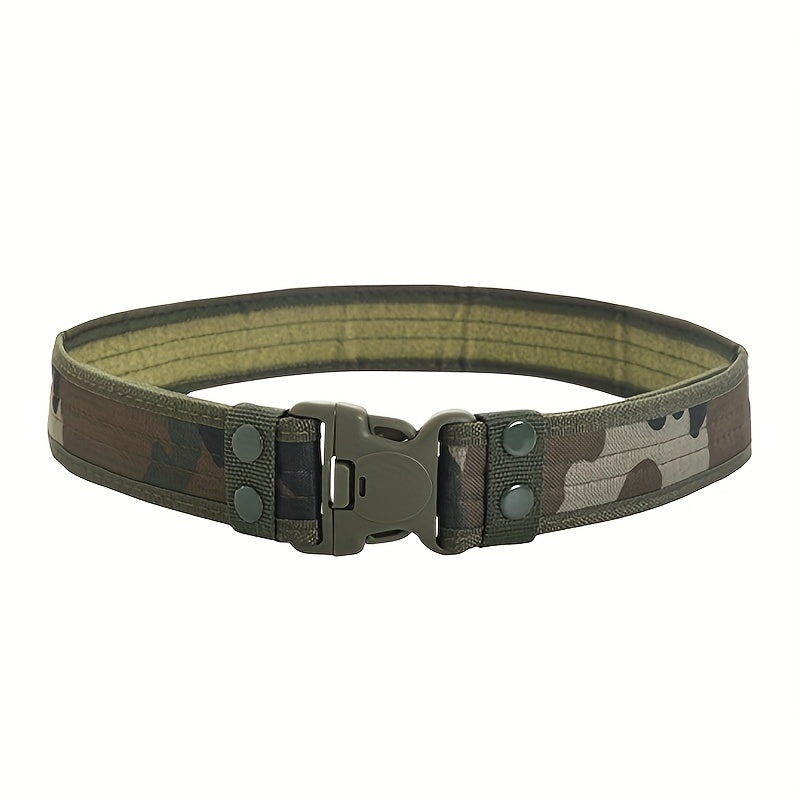 Camouflage Nylon Tactical Belt with Plastic Buckle