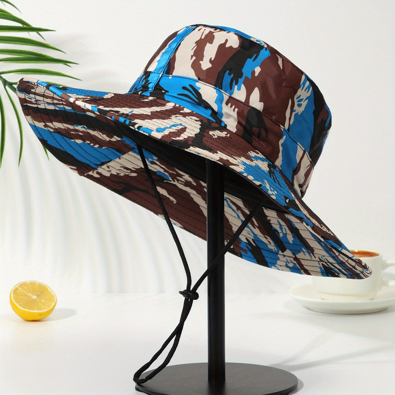 Camouflage Bucket Hat Wide Brim UV Protection Boonie Cap