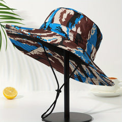 Camouflage Bucket Hat Wide Brim UV Protection Boonie Cap