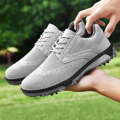 Men's Detachable 9 Spikes Golf Shoes Lace Up Sneakers