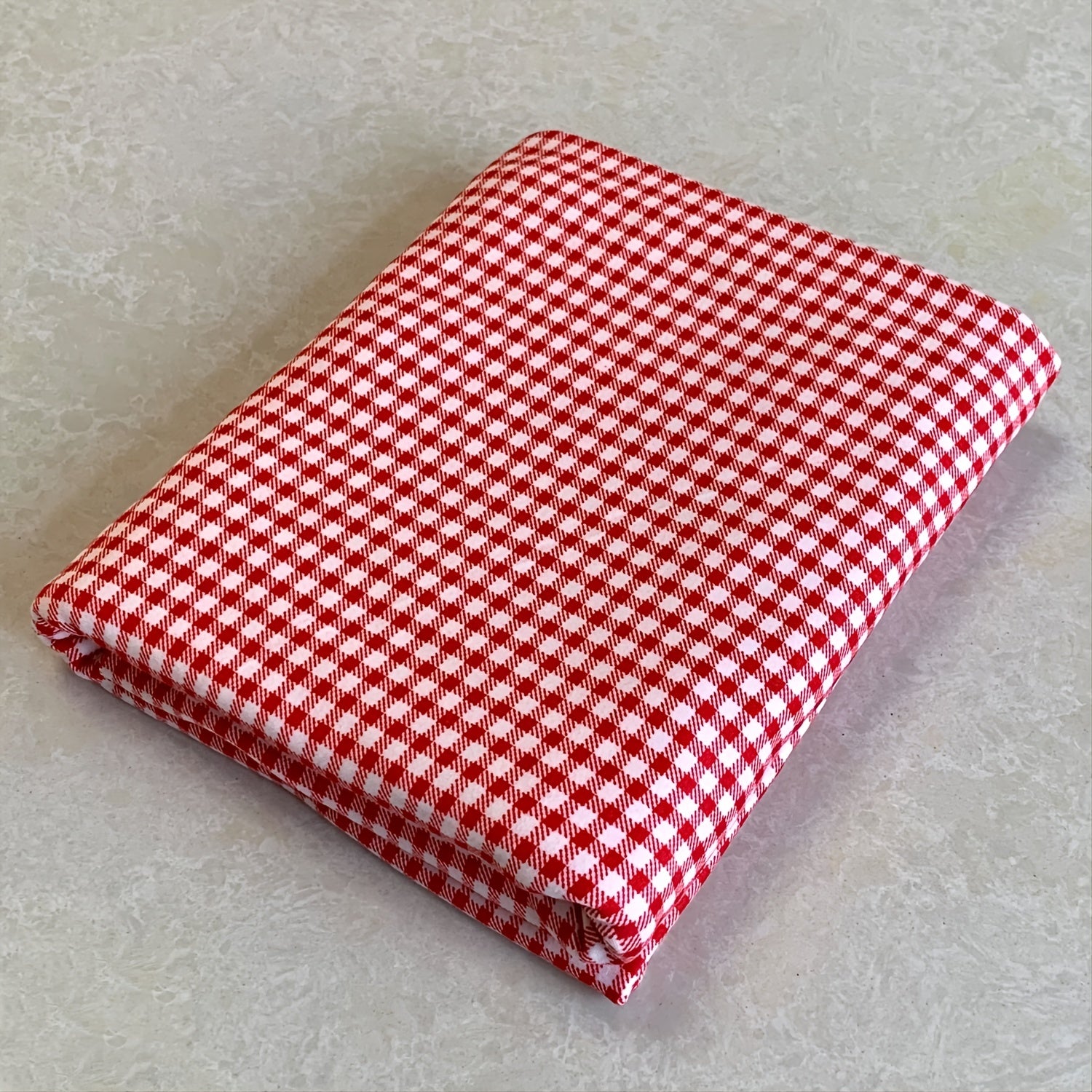 Christmas Style Small Grids Stretchy Fabric - 1 Yard Length