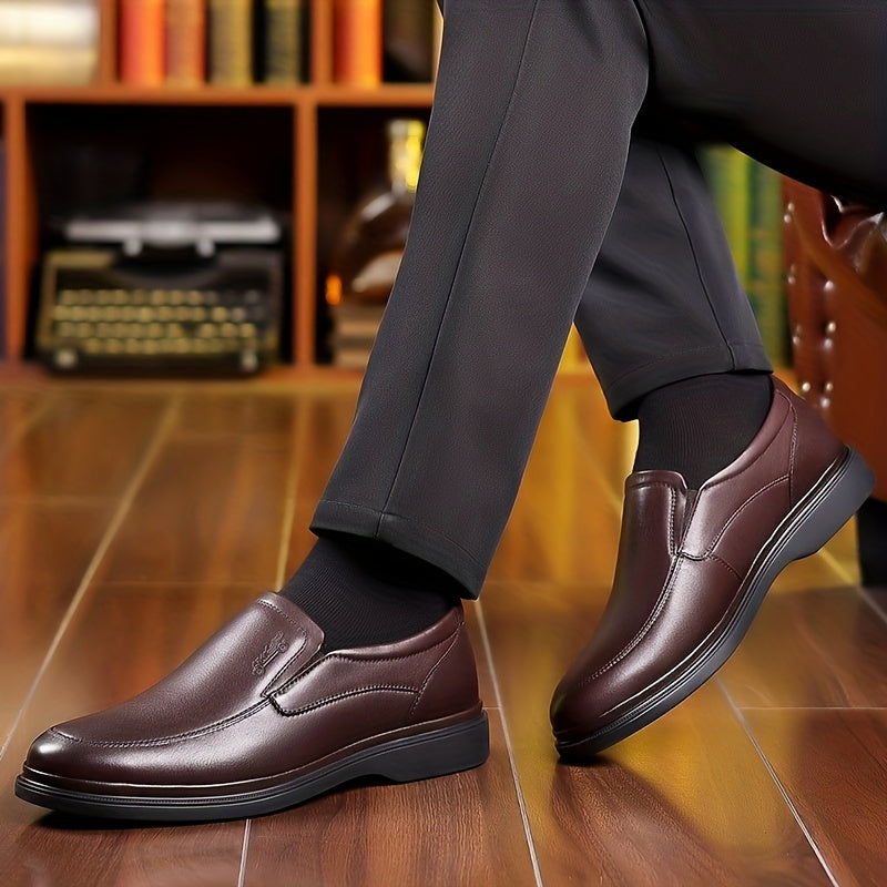 Men's PU Leather Loafer Shoes Non-slip Slip On Shoes