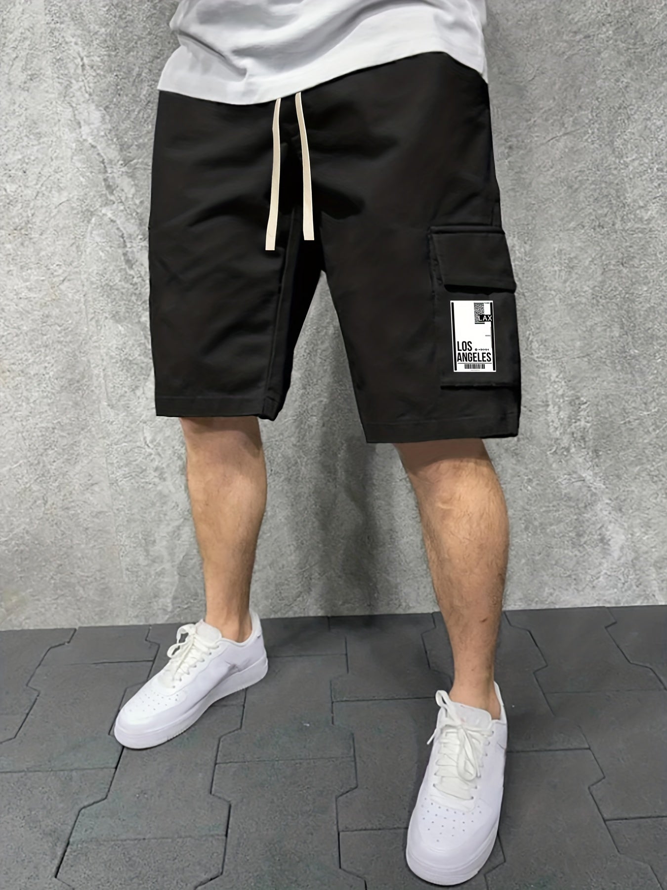 Comfy Cargo Shorts Men's Casual Stretch Elastic Waist Drawstring Shorts