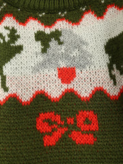 Christmas Jacquard Knit Little Girls Sweater