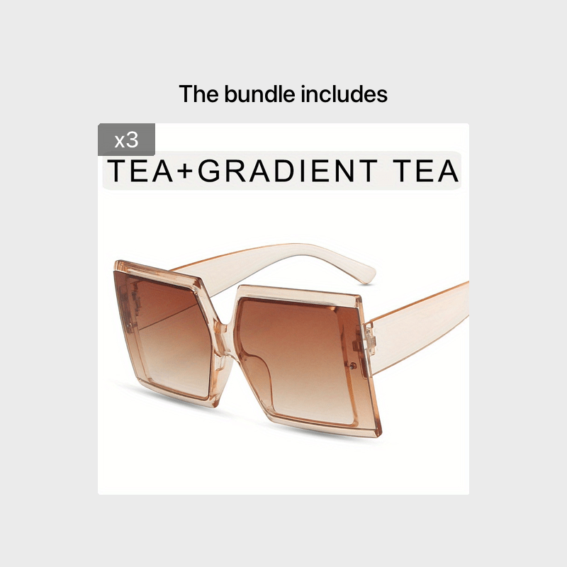 Men's Large Square Frame Sunglasses