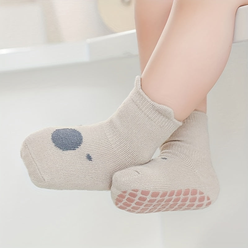 3 Pairs Cartoon Non Slip Floor Socks for Boys Breathable Sport Socks for Kids
