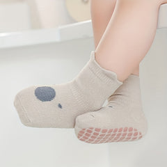 3 Pairs Cartoon Non Slip Floor Socks for Boys Breathable Sport Socks for Kids