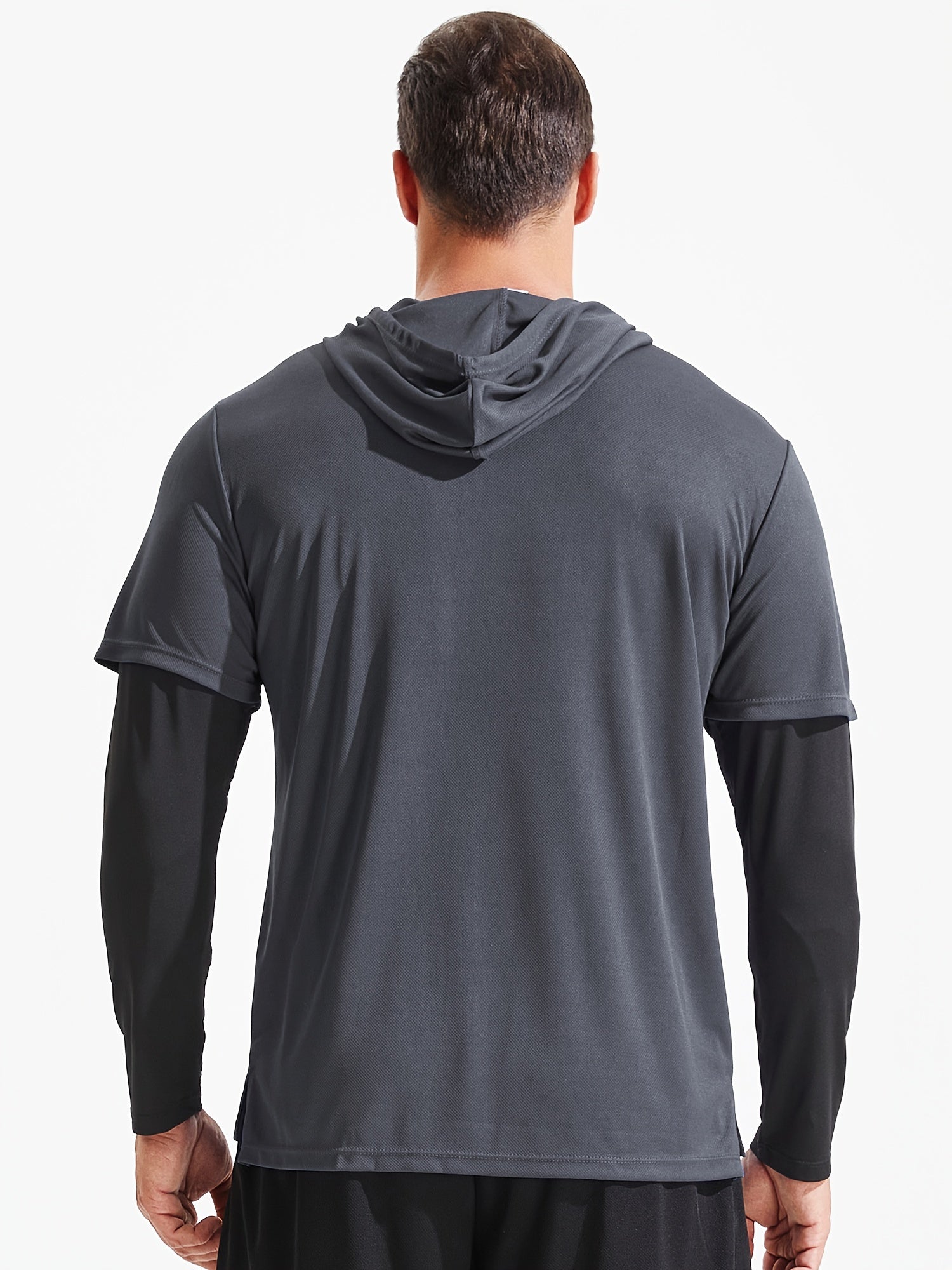 Men's Compression Hooded T-Shirt for Fitness Activities