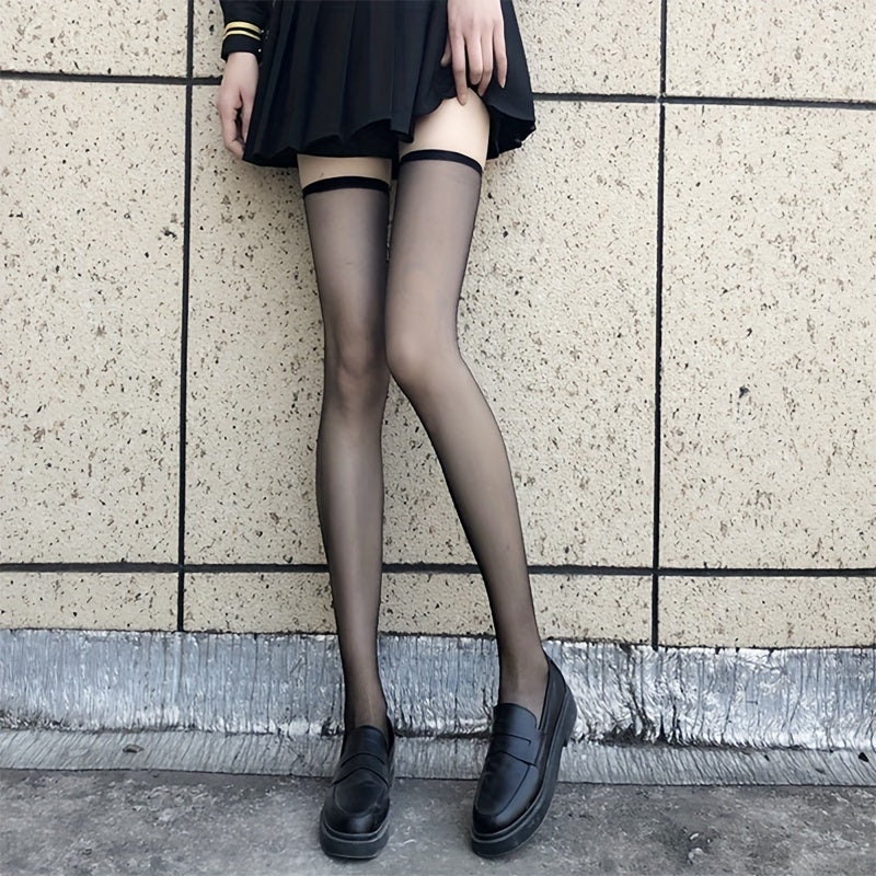 Sheer Mesh Thigh High Stockings Over The Knee Socks Women's Stockings & Hosiery