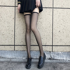 Sheer Mesh Thigh High Stockings Over The Knee Socks Women's Stockings & Hosiery