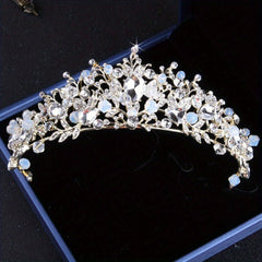 Bridal Crystal Crown Necklace Earrings Set Jewelry