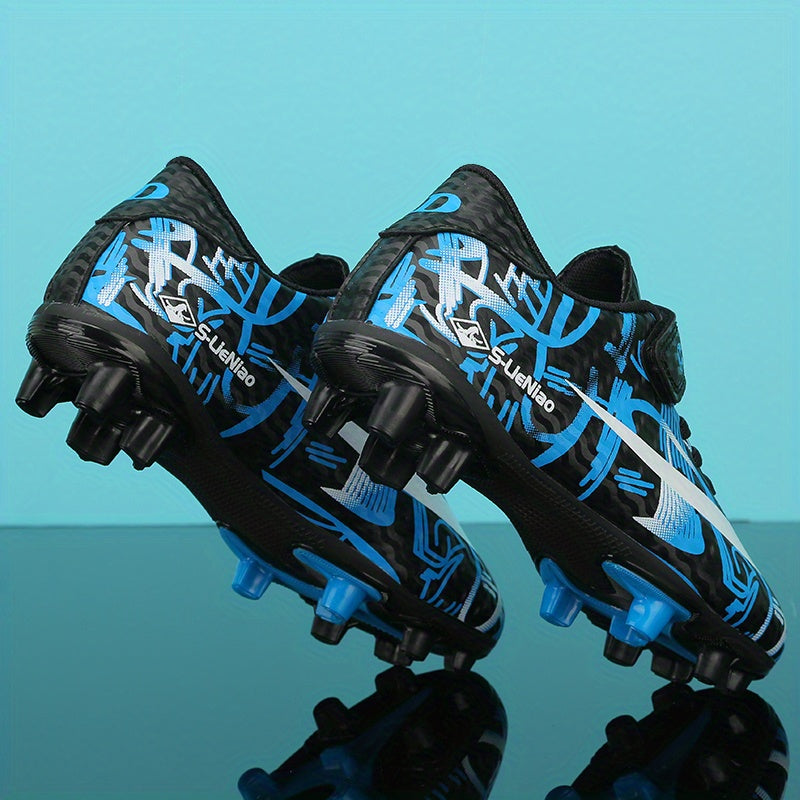 Unisex Kids Teen Soccer Cleats AG Shoes Hook And Loop Fastener