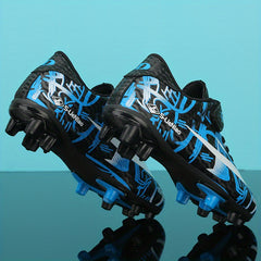 Unisex Kids Teen Soccer Cleats AG Shoes Hook And Loop Fastener