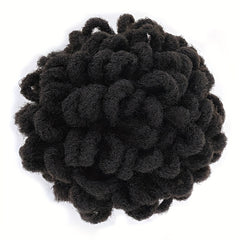 Afro High Puff Drawstring Ponytail Extensions Synthetic Faux Locs Hair Bun