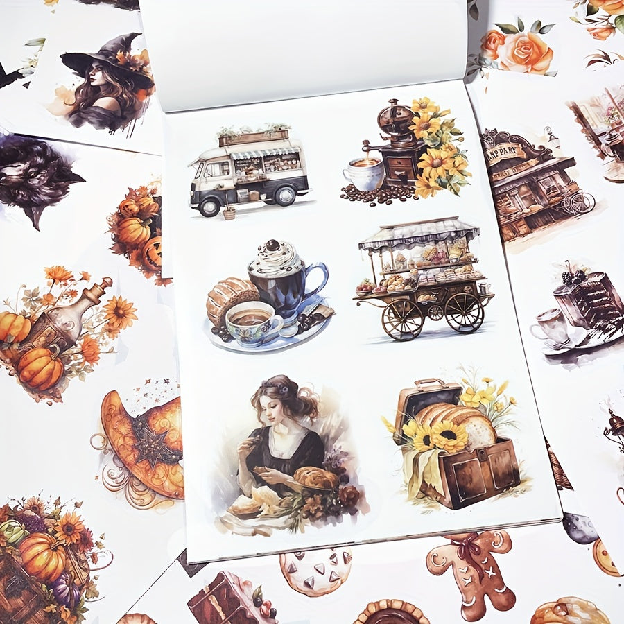 20 Sheets Vintage Architecture Sticker Book for Scrapbooking