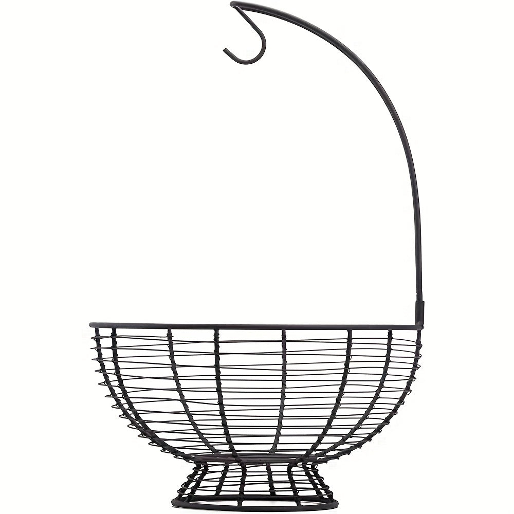 Stylish Fruit Basket with Banana Hanger for Kitchen Decoration