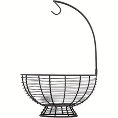Stylish Fruit Basket with Banana Hanger for Kitchen Decoration