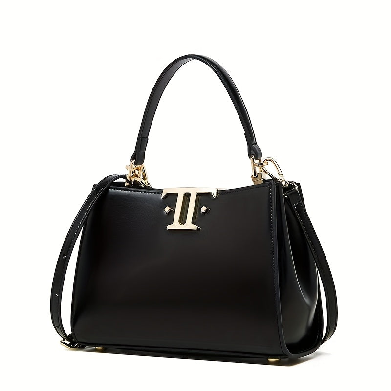 Stylish Women's Crossbody Bag with Golden Tone Hardware