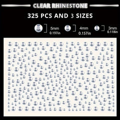 1225pcs Rhinestone Stickers Clear Colorful Self Adhesive Face Gems
