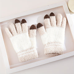 Knitted Touch Screen Gloves Winter Warm Thickened