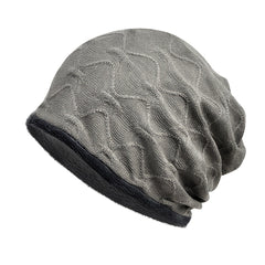 Vintage Fleece Knitted Hat with Scarf for Christmas Party