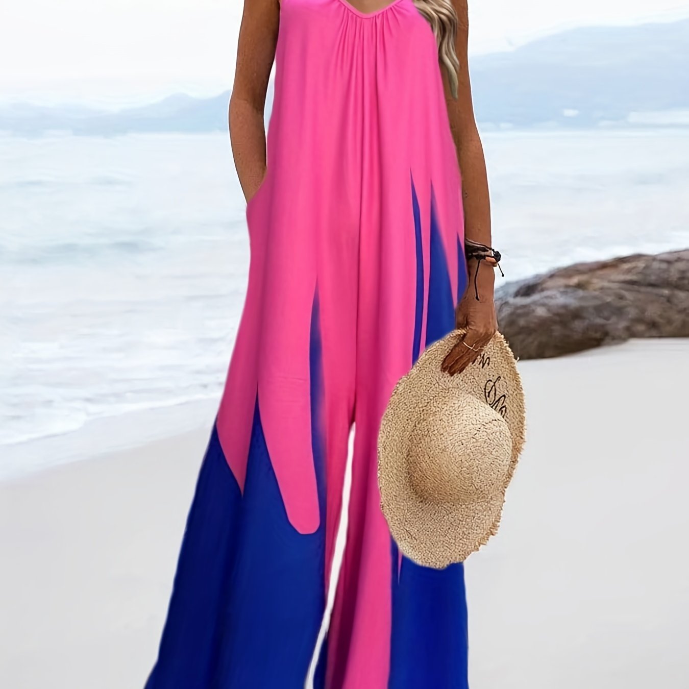 Ruched Spaghetti Strap Jumpsuit Sleeveless
