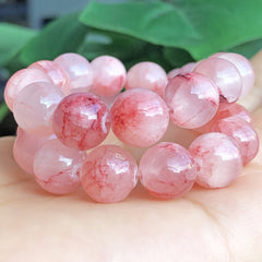 Cherry Veins Chalcedony Jades Beads Round Loose Spacer Beads 4-10mm