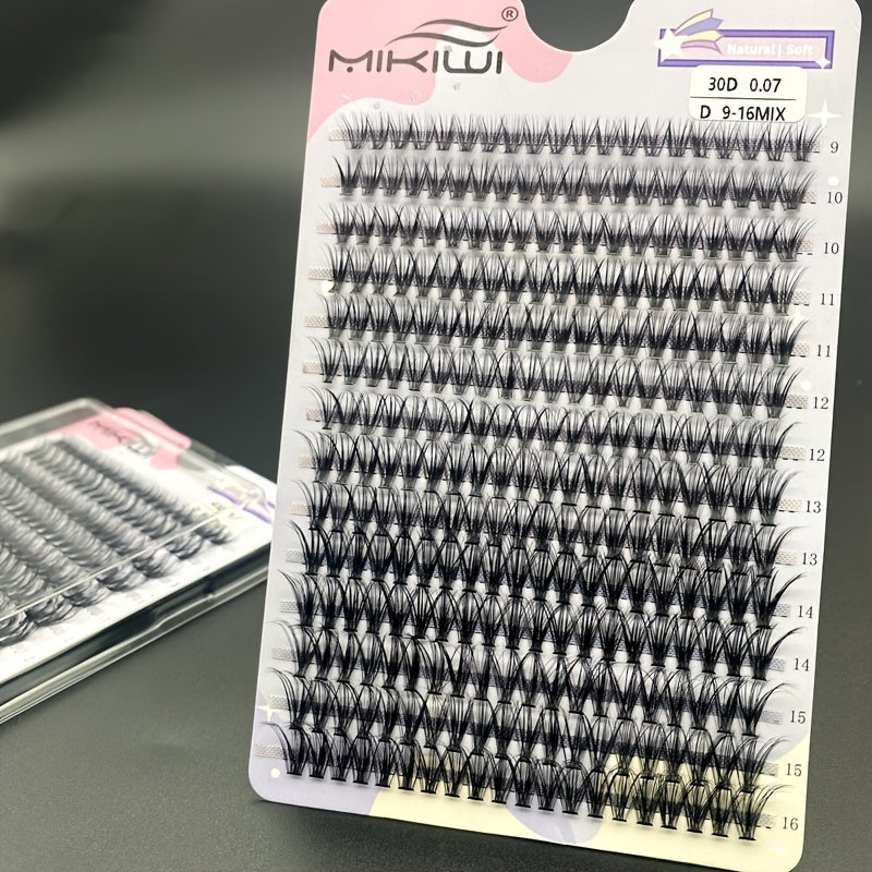 280Pcs 30D 9-16mm D Curl Cluster Lashes Individual Extension