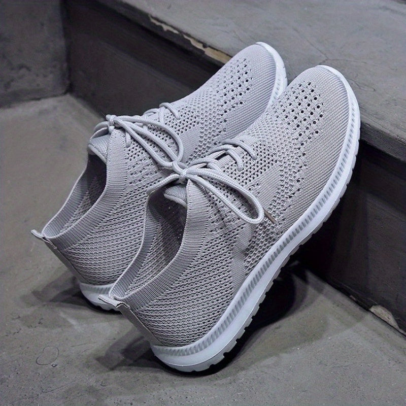 Women's Knitted Sports Shoes Breathable Low Top Sneakers