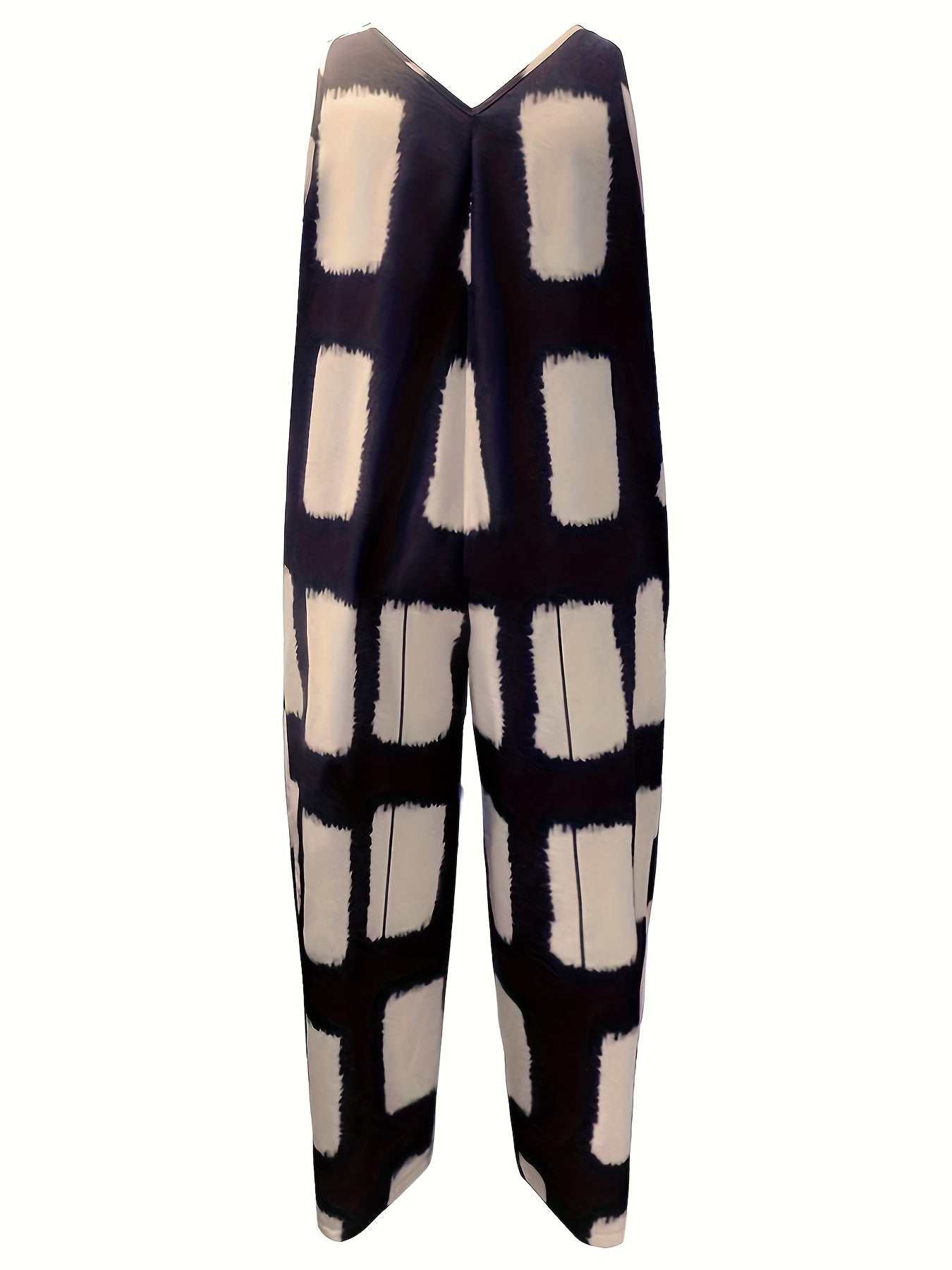 Tie Dye Chain V-Neck Jumpsuit