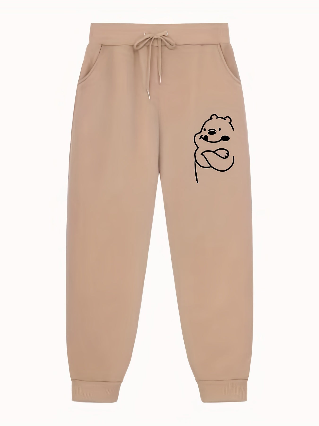 Cartoon Animal Pattern Joggers Men's Casual Loose Fit Pants